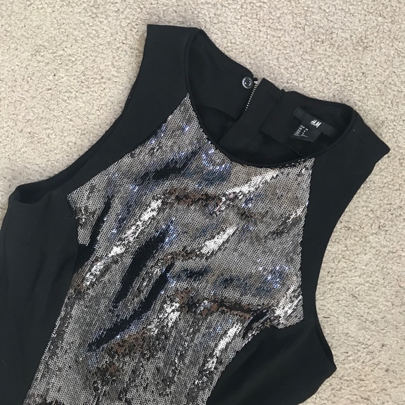 ✨ NYE DRESS 🥂 Gorgeous black sequin h&m dress - Picture 2 of 6